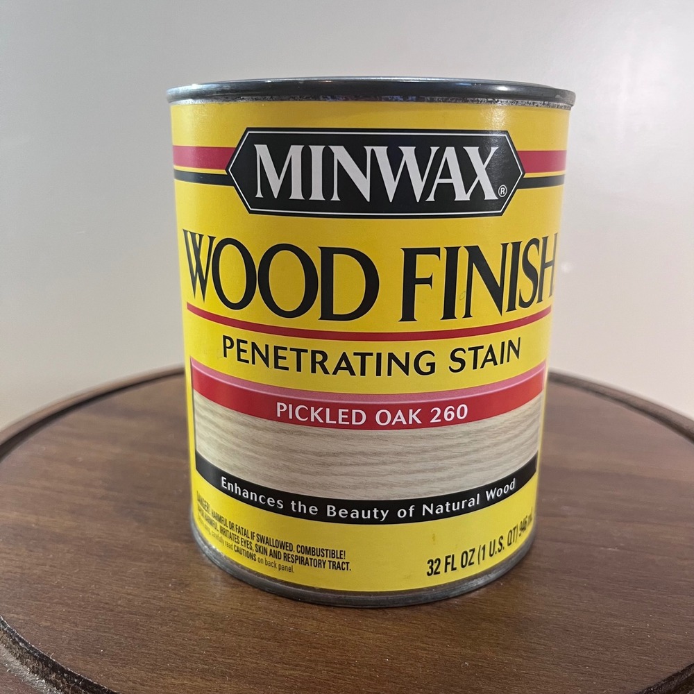 Minwax Wood Finish Penetrating Stain 32oz Pickled Oak 260 New Oil-Based Interior